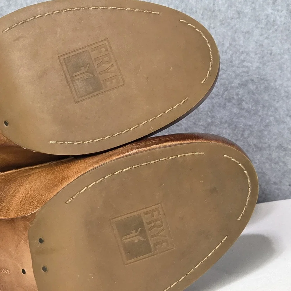 Frye Heel 7.5 Carson Heel Oxford Brown Lace Up - Picture 8 of 11